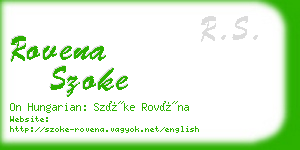 rovena szoke business card
